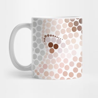 Profile Face Pointillism Dot Artwork Mug